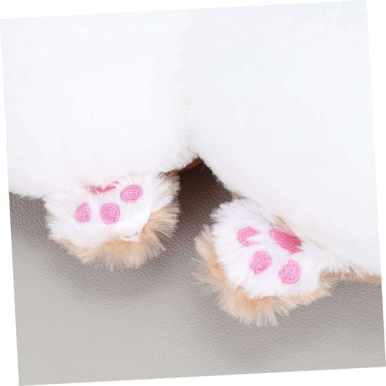 TOYANDONA TOYANDONA Car Headrest Pillow Plush Decorative Pillow Auto Seat Cushion Brown 21x22cm Comfortable Travel Pillow