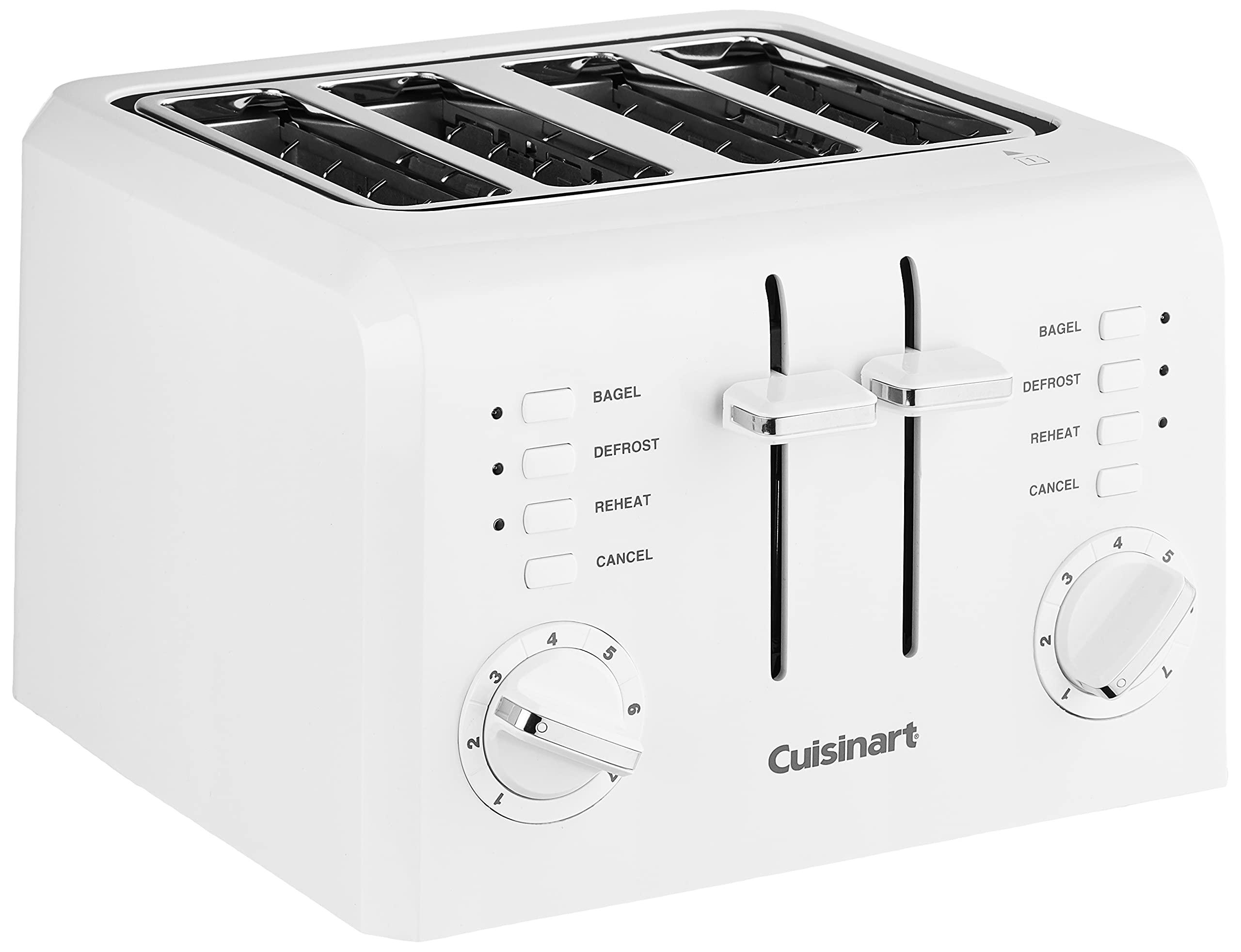 Cuisinart Cuisinart CPT-142P1 4-Slice Compact Plastic Toaster, White
