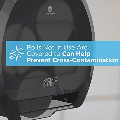 Georgia-Pacific Georgia-Pacific Blue Ultra 4-Roll Coreless Toilet Paper Dispenser by PRO , Smoke, 56602, 17.20\" W x 5.50\" D x 16.00\" H