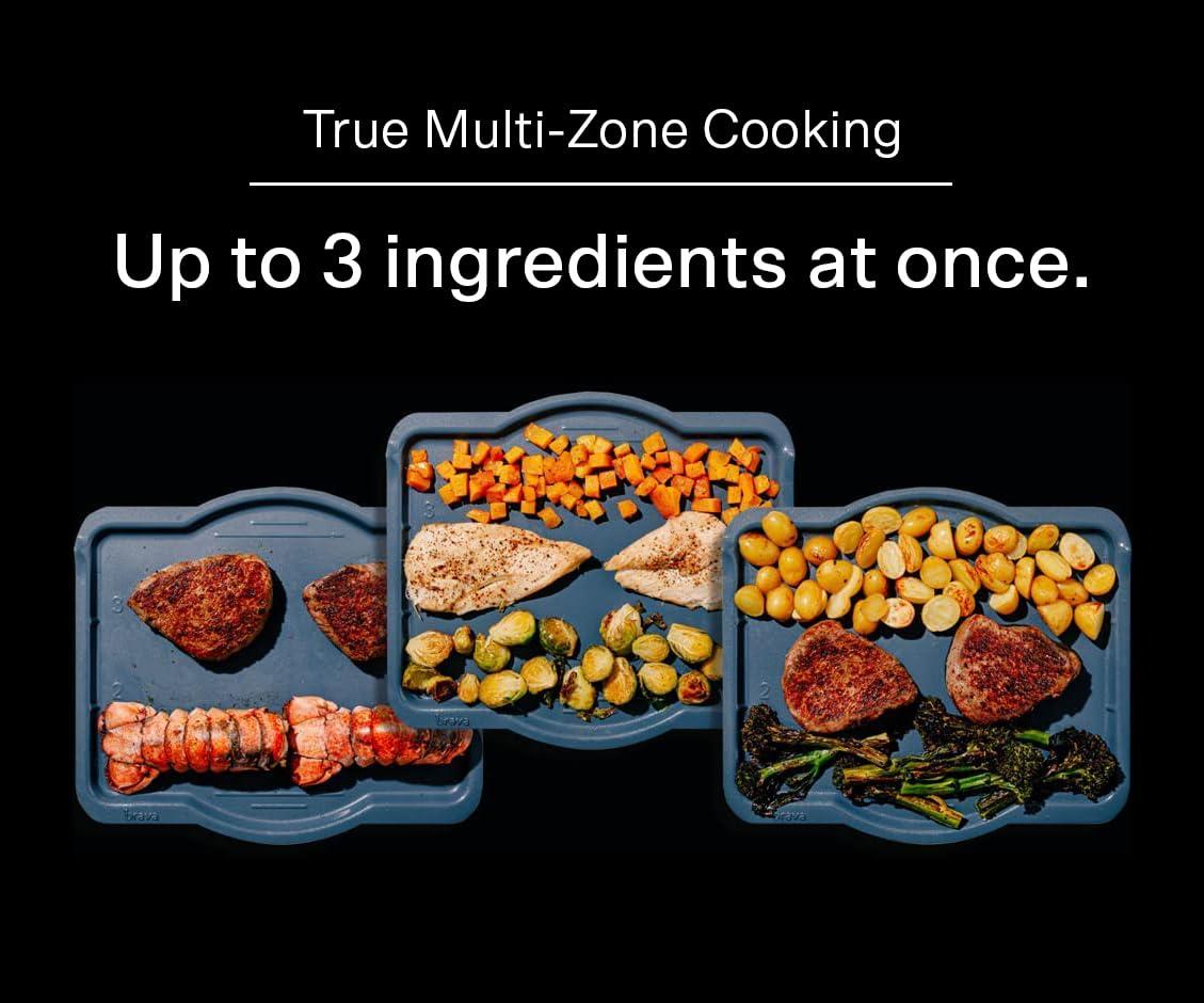 Brava Brava Oven Bake & Breakfast Set: 10-in-1 Touchscreen Countertop Smart Oven, Air Fryer, 6-Slice Toaster, Slow Cooker, Reheater, Dehydrator, Rice Cooker, Healthy & User Friendly, Auto-Shut Off, 1800W