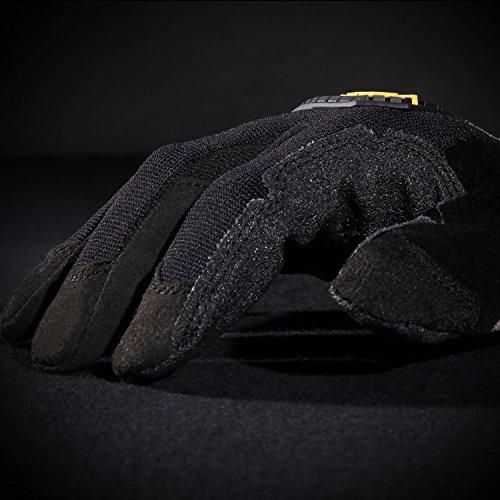 Ironclad Ironclad Heavy Utility Work Gloves HUG, High Abrasion Resistance, Performance Fit, Durable, Machine Washable, (1 Pair), MEDIUM, Black & Grey