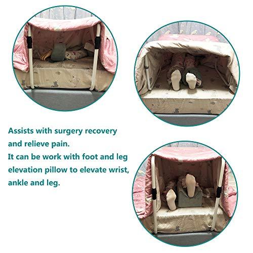 Zelen Zelen Blanket Lifter Foot Surgery Tent Cradle Bed Sheet Lifter Blanket Lift Bar Support Medical Tent Adjustable Blanket Holder for Bed Feet Ankle Surgery Recovery Arthritis Leg Cramps Gout Care
