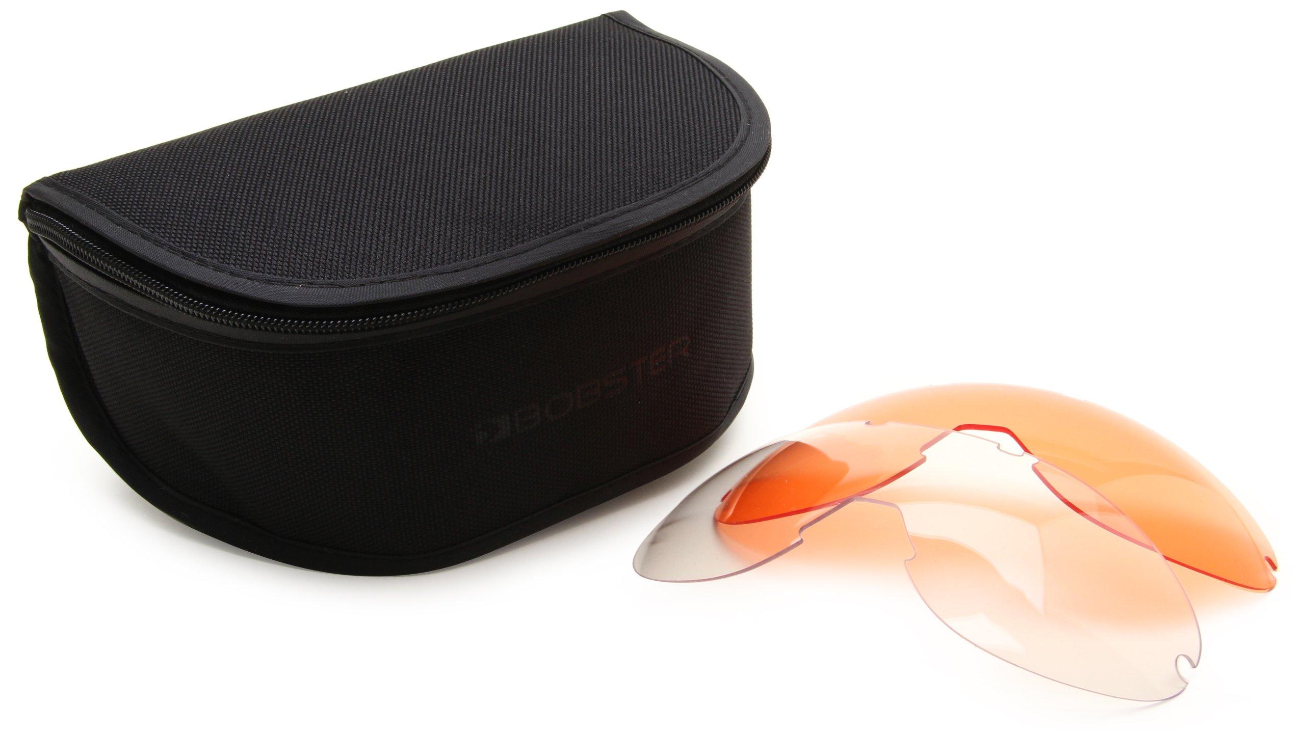 Bobster Bobster ® Phoenix, Gloss Black Frame, Smoked, Amber, & Clear Lens