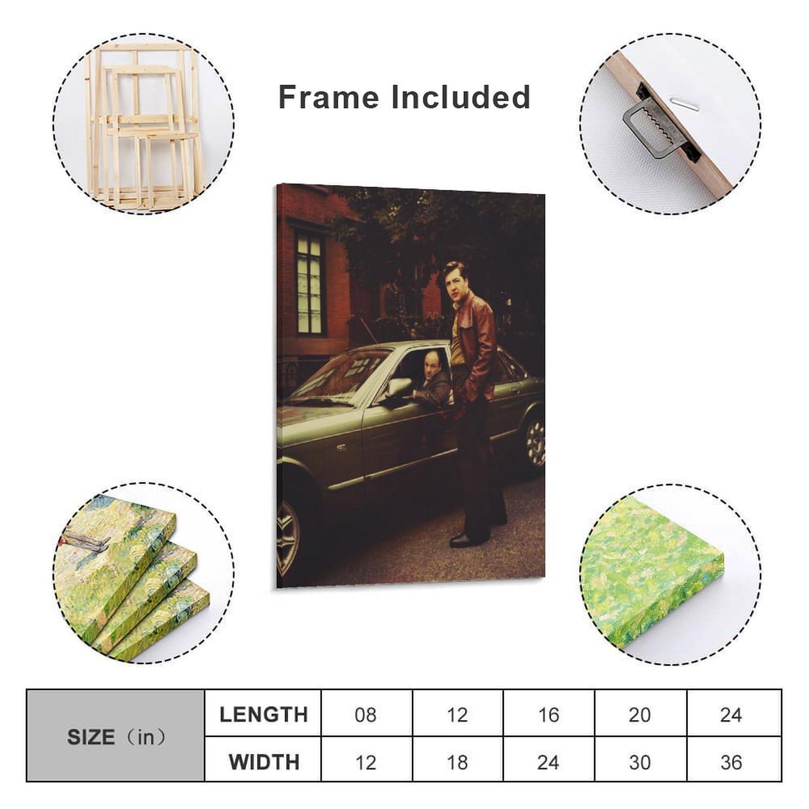 Generic Generic Tony Soprano, The Sopranos, James Gandolfini And Michael Gandolfini Canvas Art Poster And Wall Art Picture Print Modern Family Bedroom Decor Posters 16x24inch(40x60cm), Frame-style-1