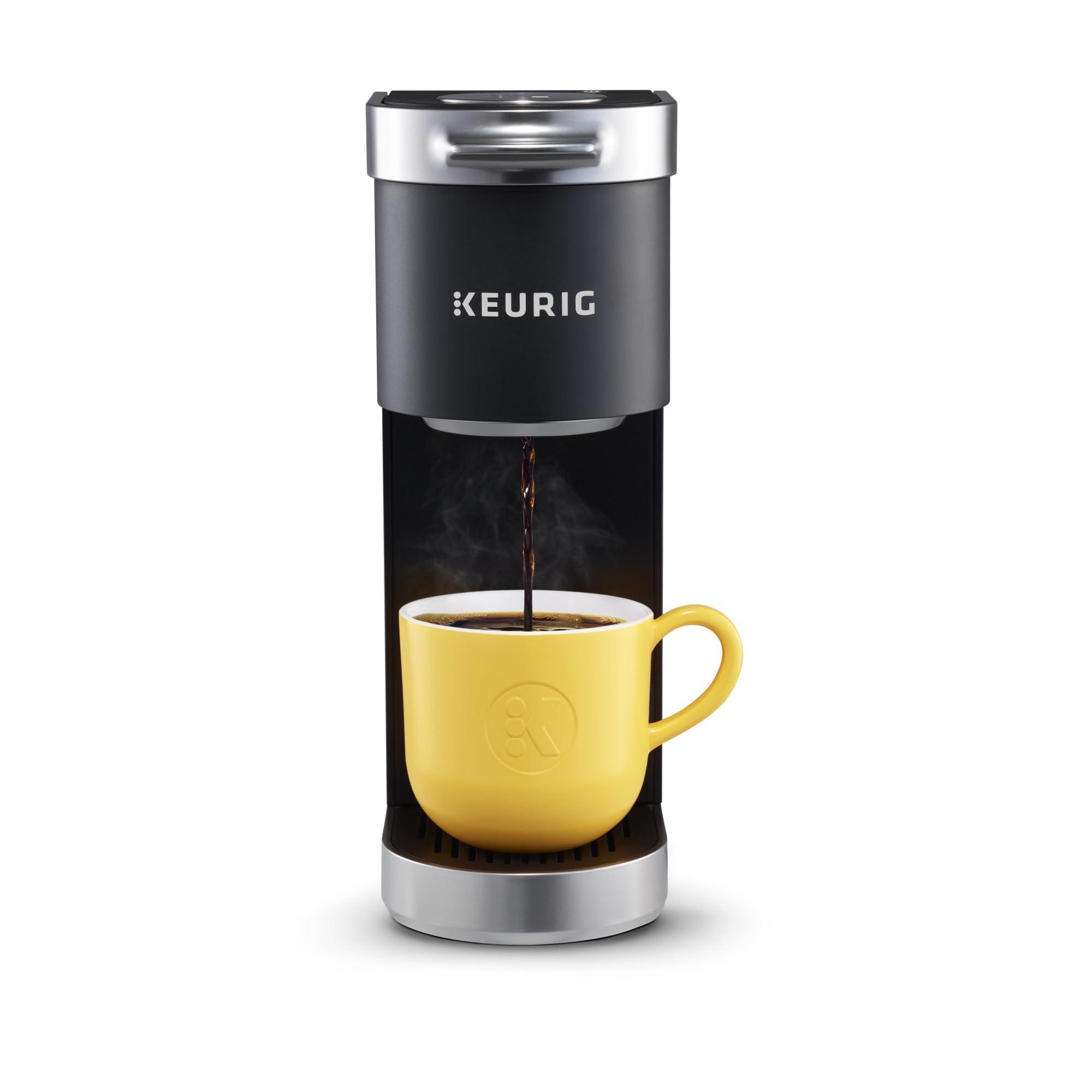 Keurig Keurig K-Mini Plus Single Serve K-Cup Pod Coffee Maker, with 6 to 12oz Brew Size, Stores up to 9 K-Cup Pods, Travel Mug Friendly, Matte Black
