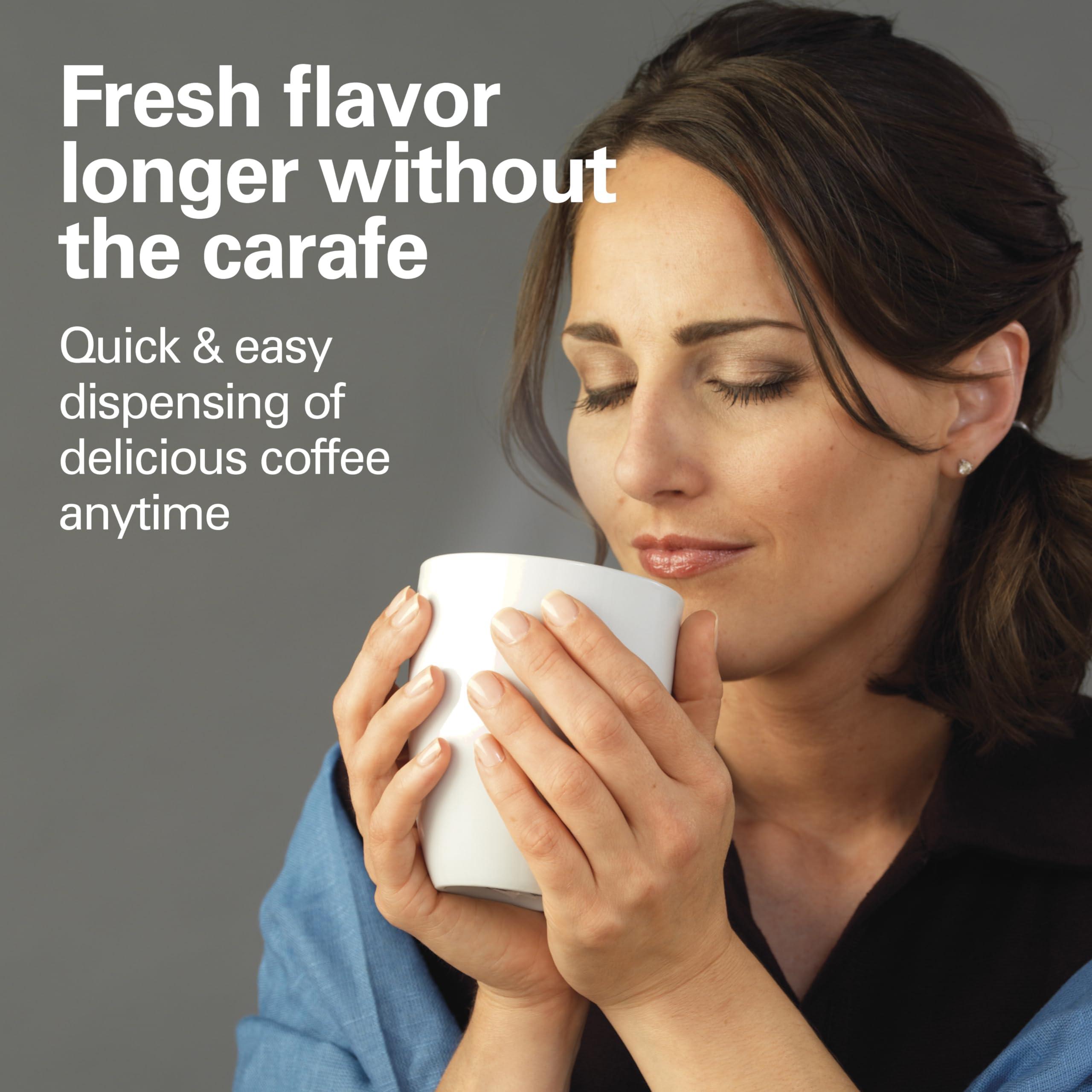 Hamilton Beach Hamilton Beach One Press Programmable Dispensing Drip Coffee Maker with 12 Cup Internal Brew Pot, Removable Water Reservoir, Black & Stainless Steel (48465)