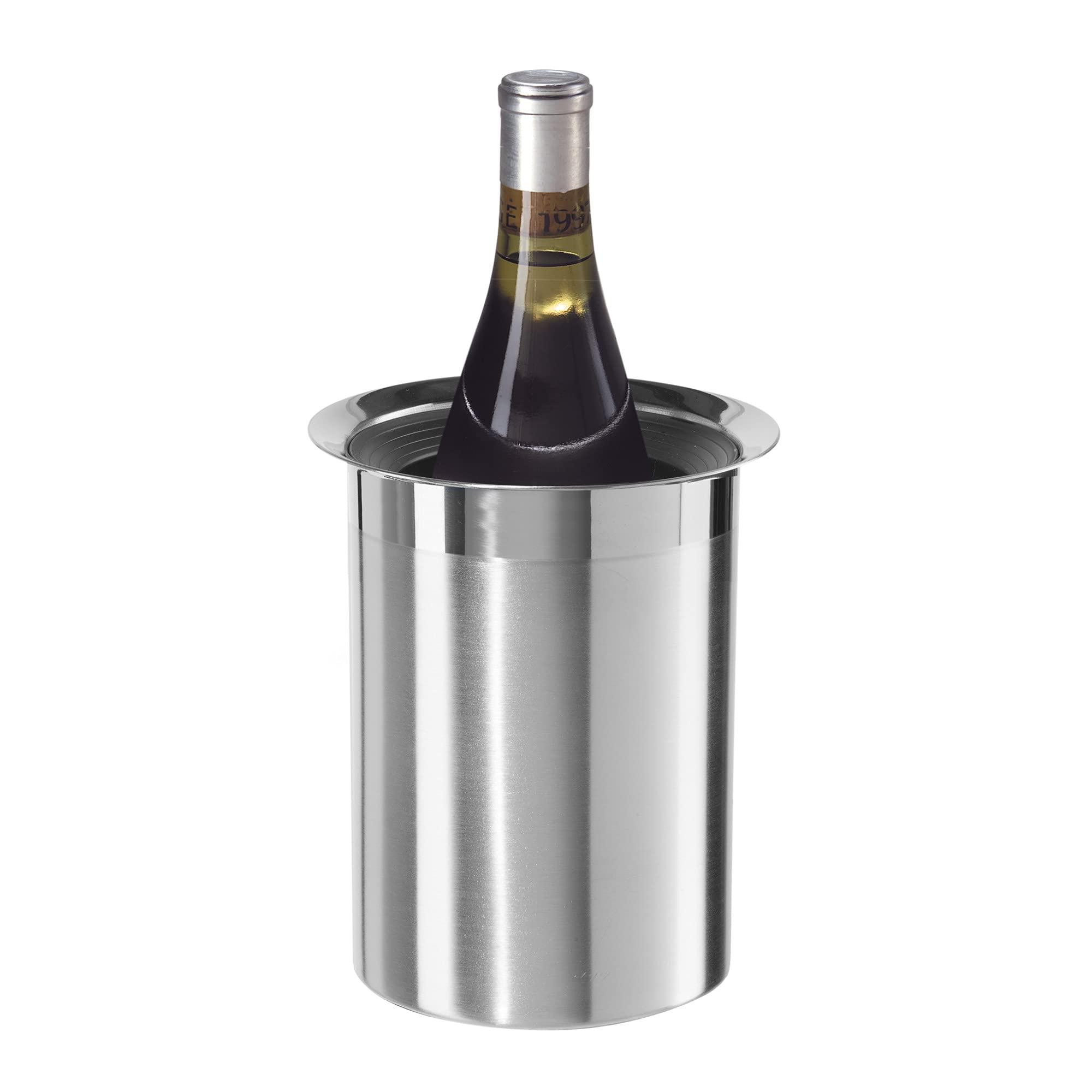 Oggi OGGI Iceless Wine Chiller with Removable Cooler Inserts - Highly Rated Wine Bottle Chiller and Single Wine Bottle Cooler, Ideal Wine Gifts; Keeps Wine Chilled for Hours, Stainless Steel