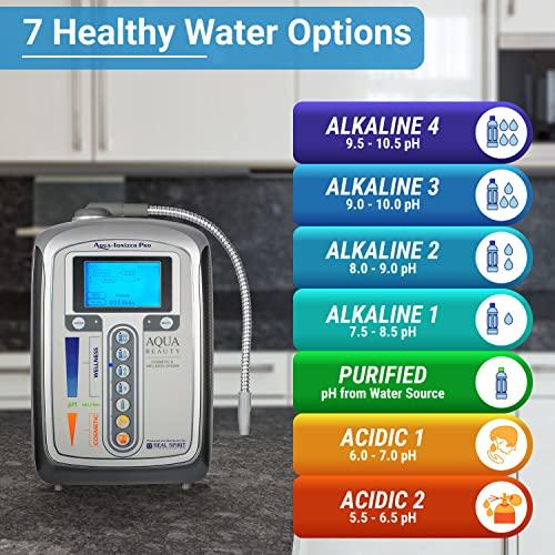 Aqua-Ionizer Pro Aqua Ionizer Deluxe | Water Ionizer | 7 Water Settings | Home Alkaline Water Filtration System | Produces pH 4.5-10.0 Alkaline Water | Up to -600mV ORP | 4000 Liters Per Filter