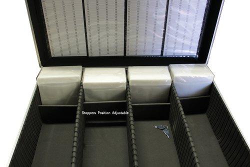 Hongwa New MegaDisc 1000 Mess-Free Aluminum CD DVD Storage Case Holder Box Black W Removable Trolley and Sleeves Without Hanger