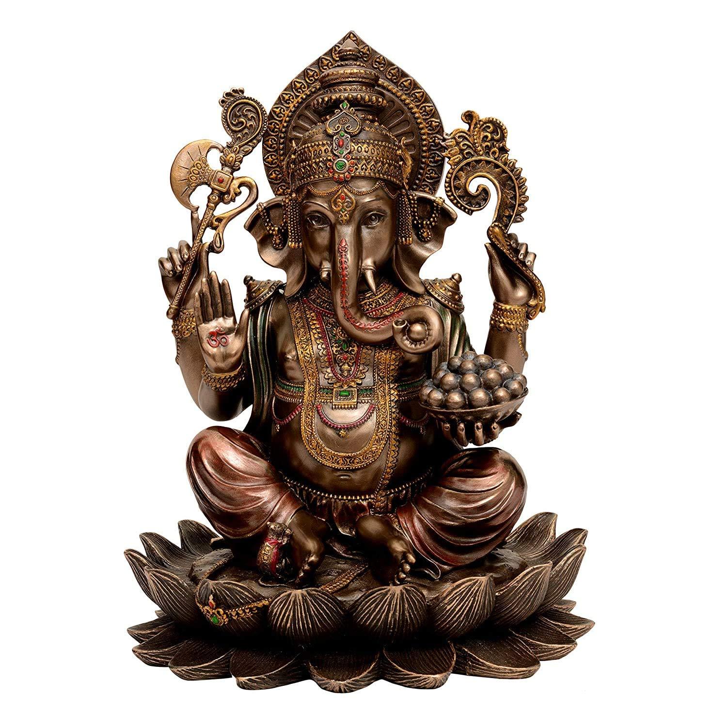 Dattatreya Dattatreya Bonded Bronze Ganesha Statue Ganpati Idol Ganesha Height : 12 inches