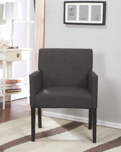 King's Brand King's Brand Black Fabric with Black Finish Wood Legs Accent Arm Chair