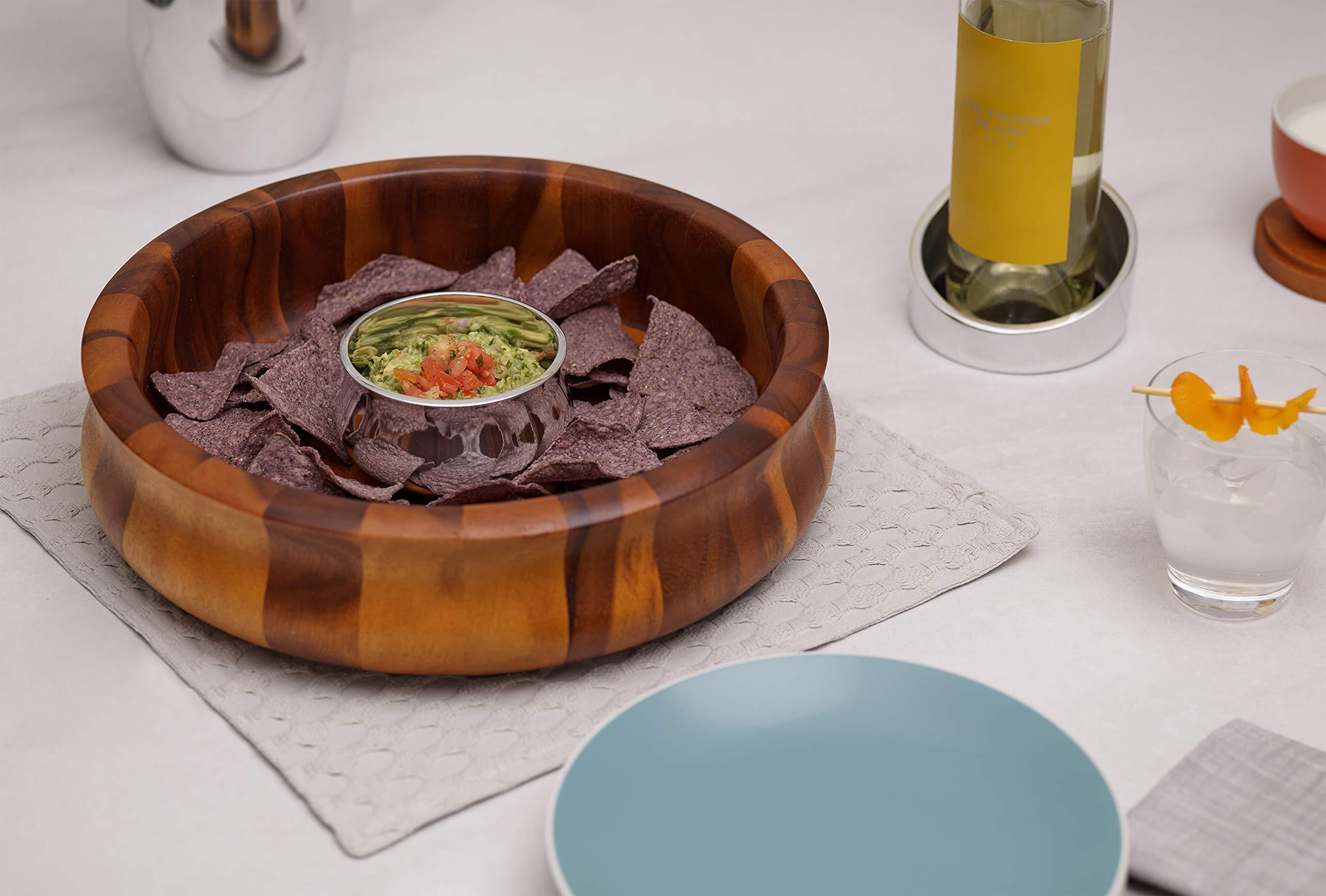 nambe nambe Tilt Wine Coaster | Wine Bottle Chilled Coaster | Double Wall Insulated Wine Coaster | Keep Wine at Perfect Temperature | Drink Coasters for Beer and Wine | Counter Dcor Wine Accessories