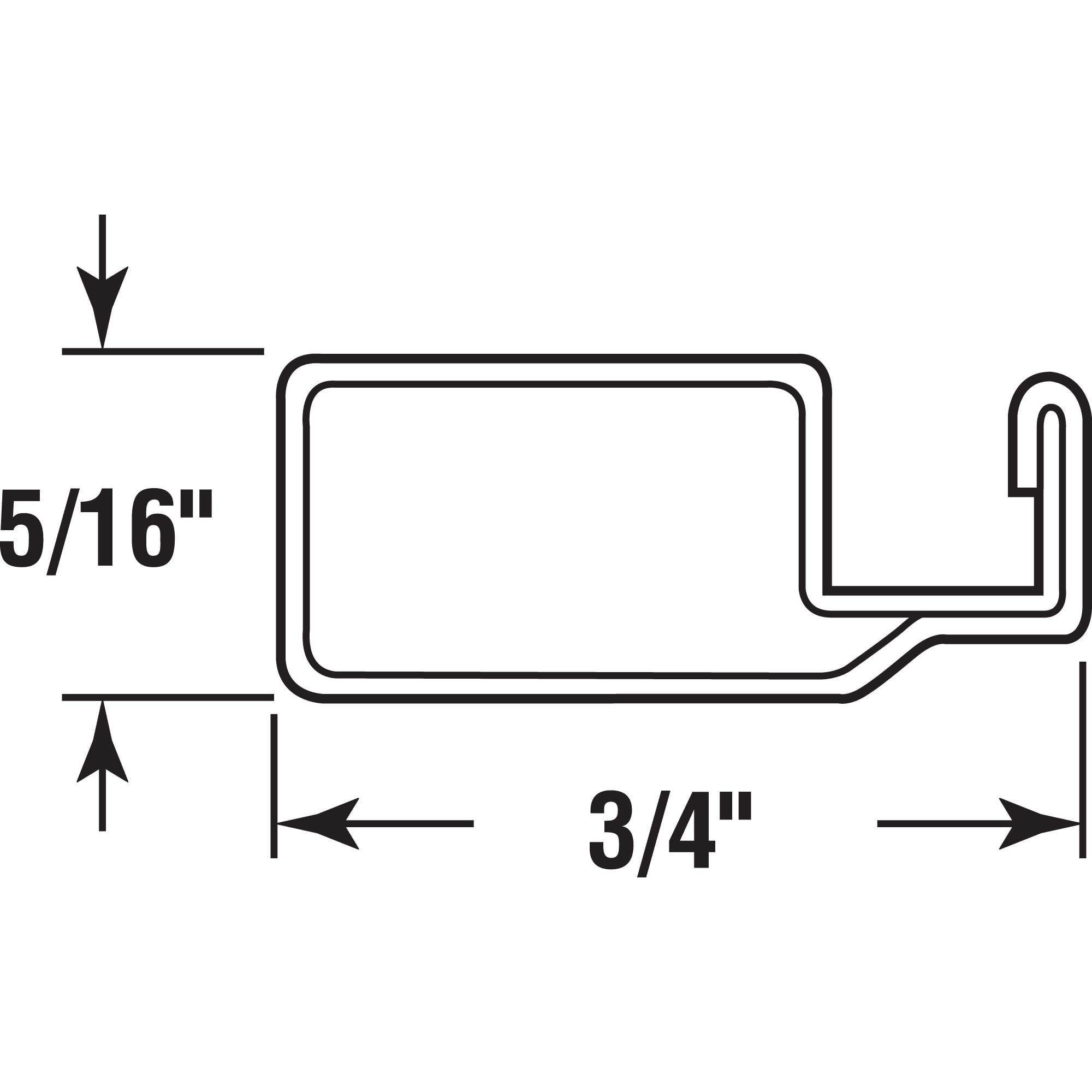 PRIME-LINE Prime-Line MP14074 Aluminum Screen Frame 5/16 x 3/4 x 72 In. White Finish Build or Repair Window Screens Cut to Size Uses 5/16 x 3/4 In. Screen Frame Corners (20 Pack)