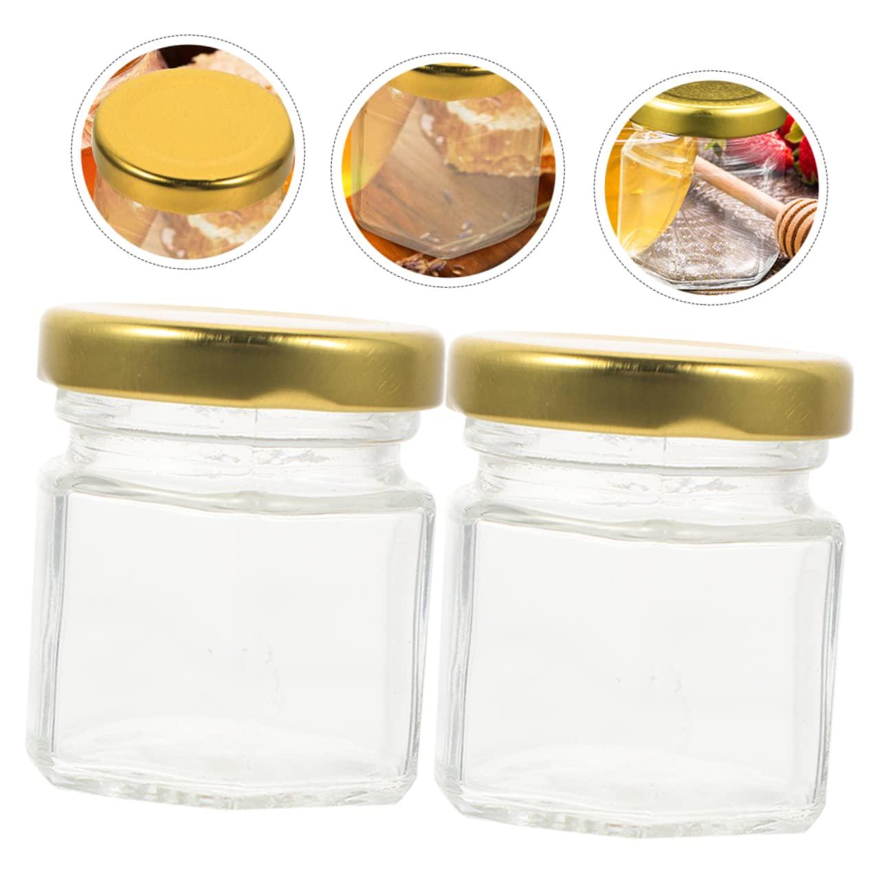 PRETYZOOM PRETYZOOM 6pcs Honey Bottle Food Containers with Lids Juice Bottles with Lids Flask Sweet Jars Small Honey Jar Hydro Jam Jars with Lids Candy Jar Milk Jug Maple Syrup Drink Glass Transparent