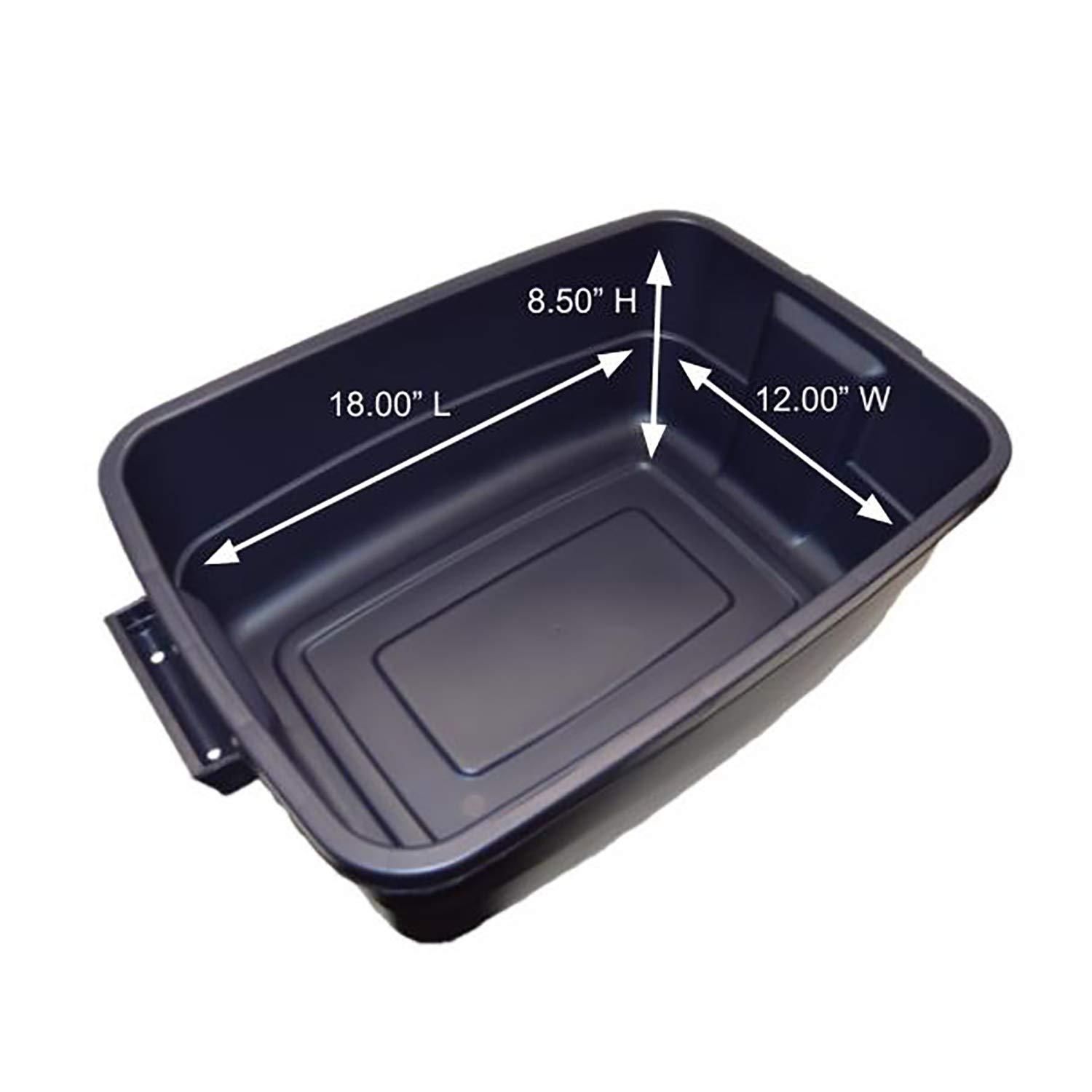 Rubbermaid Rubbermaid Roughneck Tote 10 Gal, 8 Pack, Made in USA, Dark Indigo Metallic, Rugged Plastic Stackable Storage Bins with Lids and Handles