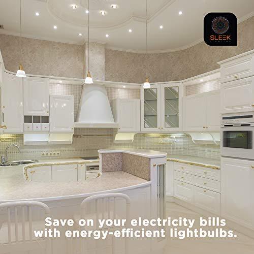 SLEEKLIGHTING SLEEKLIGHTING GU24 LED Light Bulb, 2 Prong Light Bulb - Dimmable,9 WATT, Twist Lock Base, Replacing CFL Ceiling Lights, 5000K Daylight White, 240 Degree, UL Listed - 4 Pack