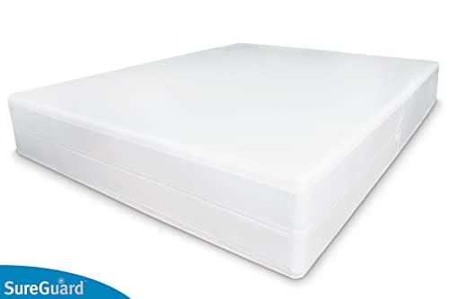 SureGuard Mattress Protectors Full Size SureGuard Box Spring Encasement - 100% Waterproof, Bed Bug Proof, Hypoallergenic - Premium Zippered Six-Sided Cover