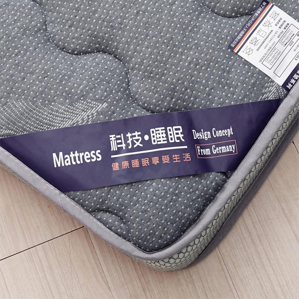 Generic Foldable Futon Mattress Korean Tatami Mattress Topper Portable Sleeping Pad Student Dormitory Double Single Roll Up Mattress for Floor Guest Camping Adult Children,Leaf 3cm,King(180x200cm)
