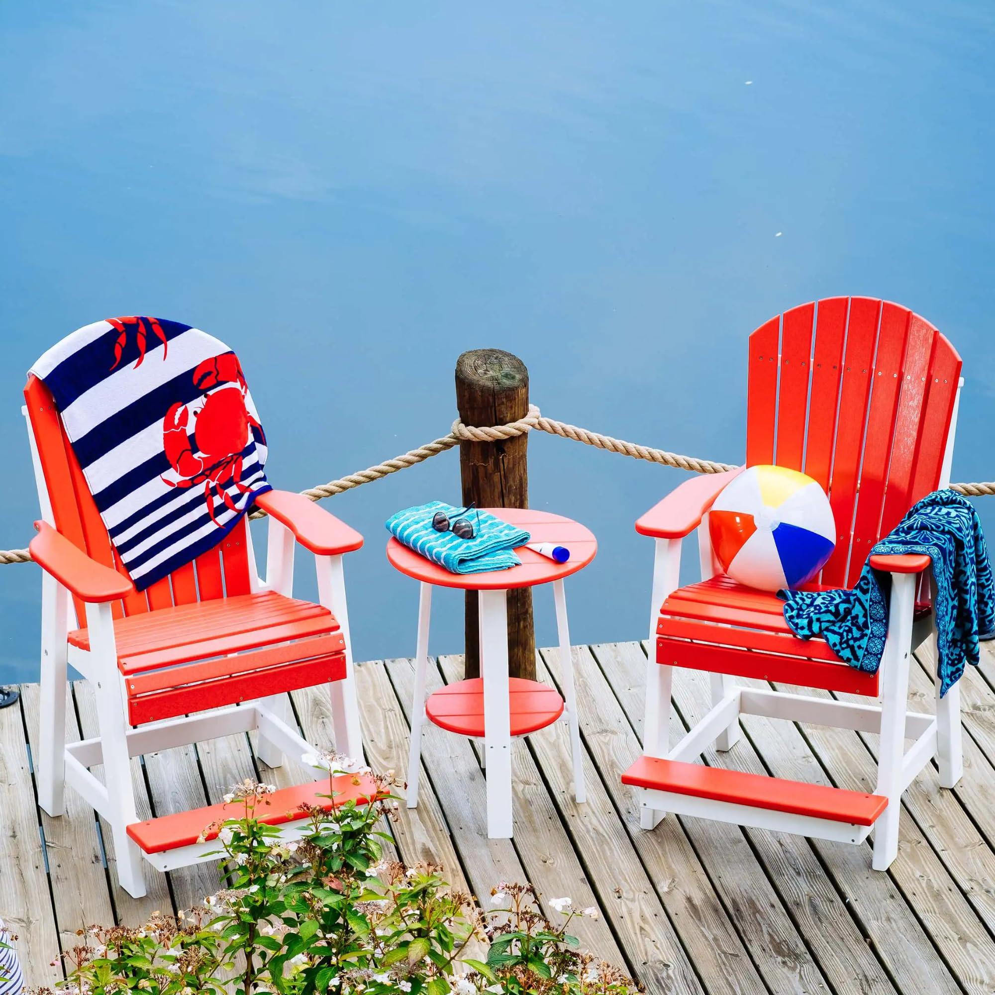 LuxCraft LuxCraft Deluxe End Table 28\" Lime Green/White