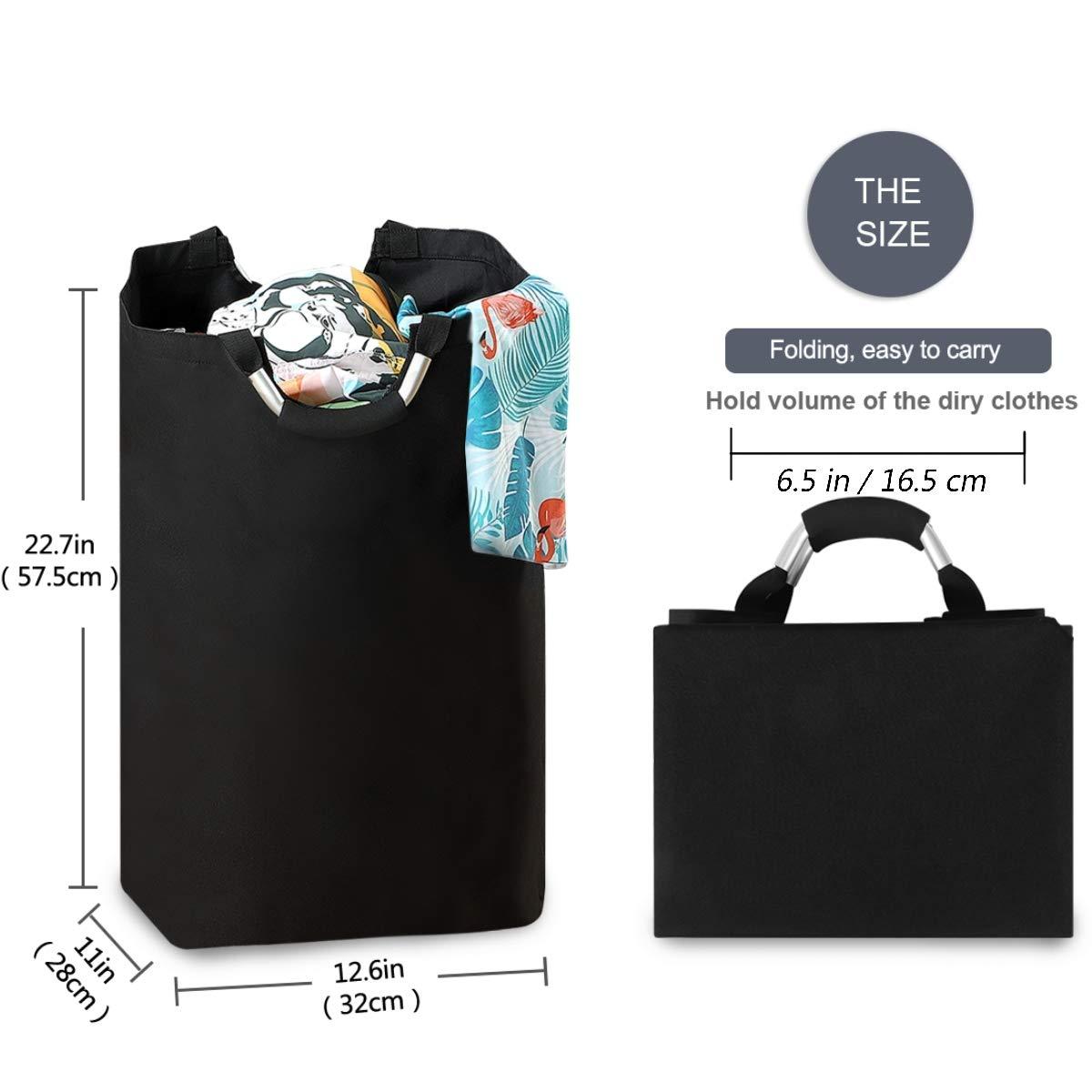 visesunny visesunny Large Capacity Laundry Hamper Basket Black White and Yellow Eiffel Tower Water-Resistant Oxford Cloth Storage Baskets for Bedroom, Bathroom, Dorm, Kids Room