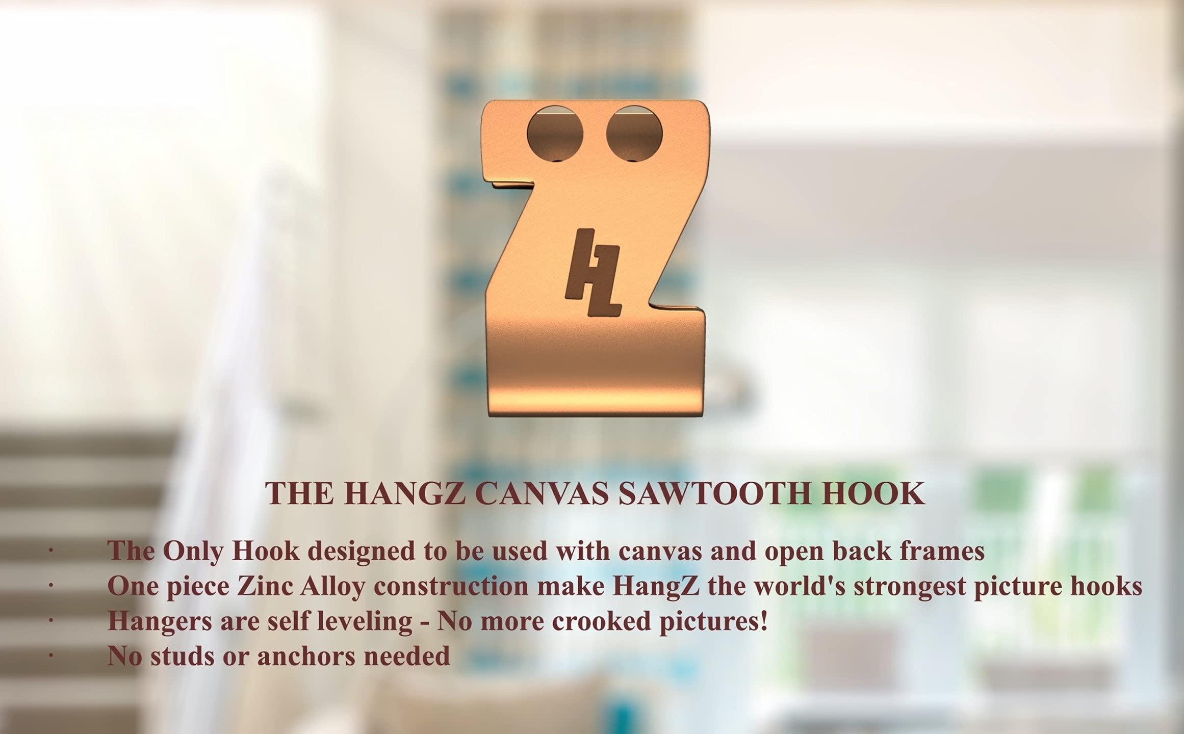 HANGZ HangZ 15lb Canvas Sawtooth Hooks (50-Pack) Exclusively Designed to Work with HangZ 20000B Sawtooth Hangers.