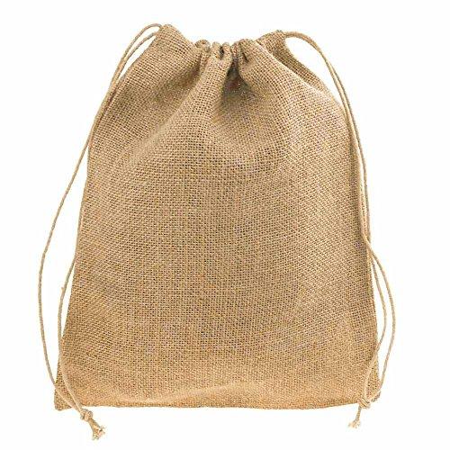 Homeford Homeford Burlap Favor Bags, 12-Piece (10-Inch x 12-Inch, Natural)