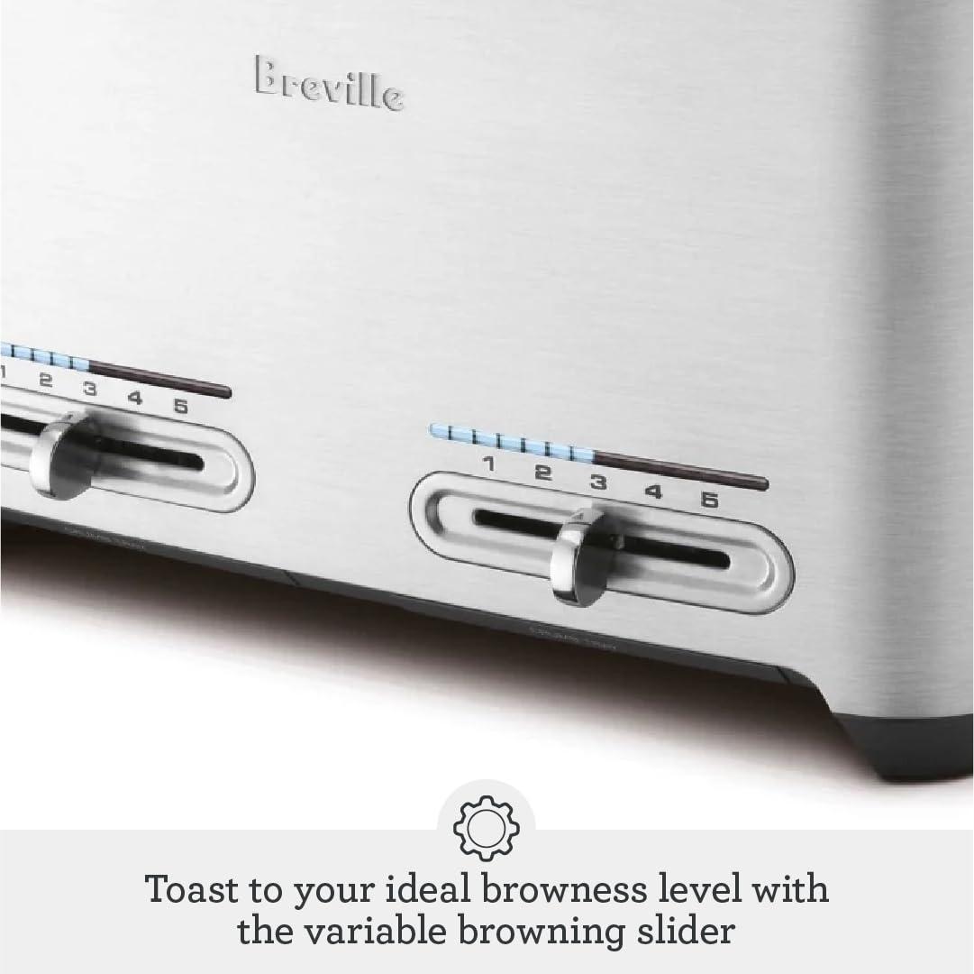 Breville Breville Die-Cast Smart Toaster, 4-Slice, Brushed Stainless Steel