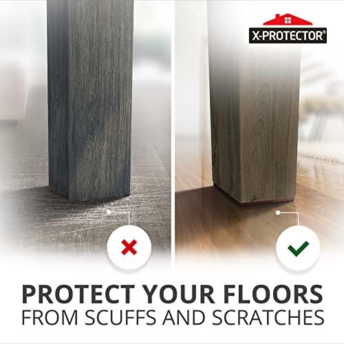 X-Protector X-PROTECTOR Non Slip Furniture Pads 24 Premium Furniture Grippers 1 1/2\"! Best SelfAdhesive Rubber Feet Furniture Feet Ideal Non Skid Furniture Pad Floor Protectors Keep Furniture in Place!