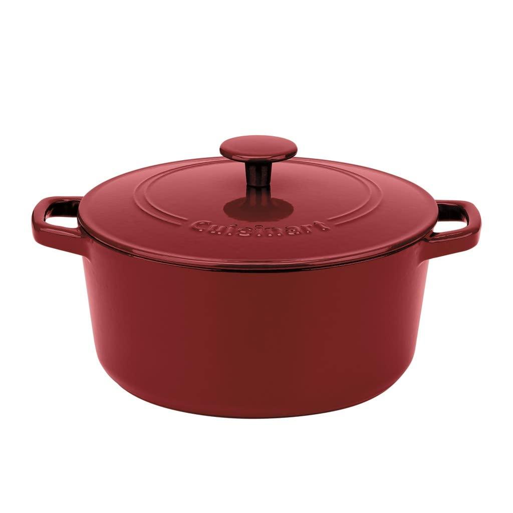 Cuisinart Cuisinart Chef\'s Classic Enameled Cast Iron Round Covered Casserole (Cardinal Red, 5- Quart)