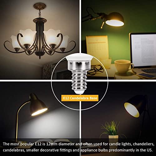 ChangM E12 LED Light Bulbs 5W, 40W Equivalent, Small Base B11 Candelabra Light Bulbs, Set of 6 LED Color Changing Light Bulbs, Dimmable Color Candle Bulb with Remote Control RGB Warm White 2700K