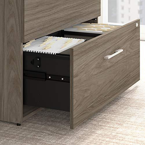 Bush Furniture Bush Business Furniture Office 500 2 Drawer Lateral File Cabinet with Hutch, 36W, Modern Hickory
