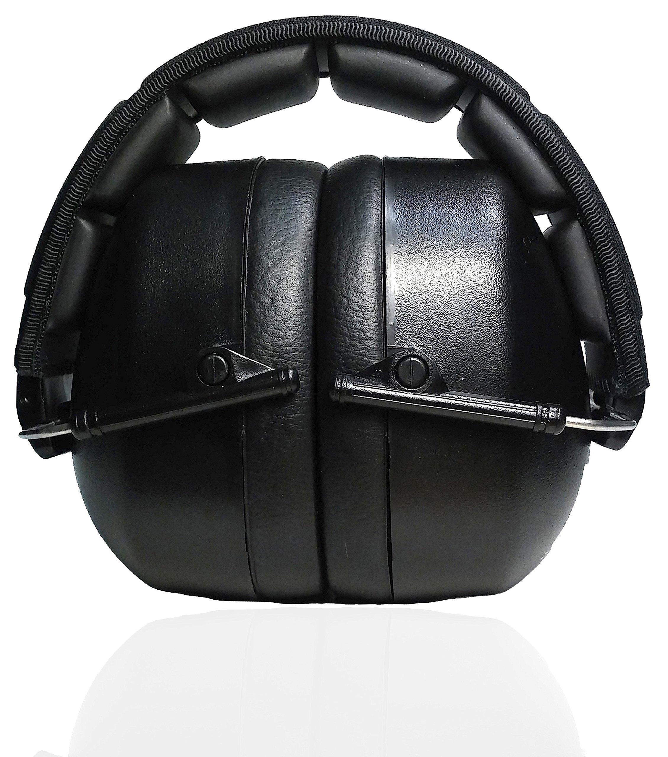 DECIBEL DEFENSE Professional Safety Ear Muffs by Decibel Defense - 37dB NRR - The HIGHEST Rated & MOST COMFORTABLE Ear Protection for Shooting & Industrial Use - THE BEST HEARING PROTECTION...GUARANTEED