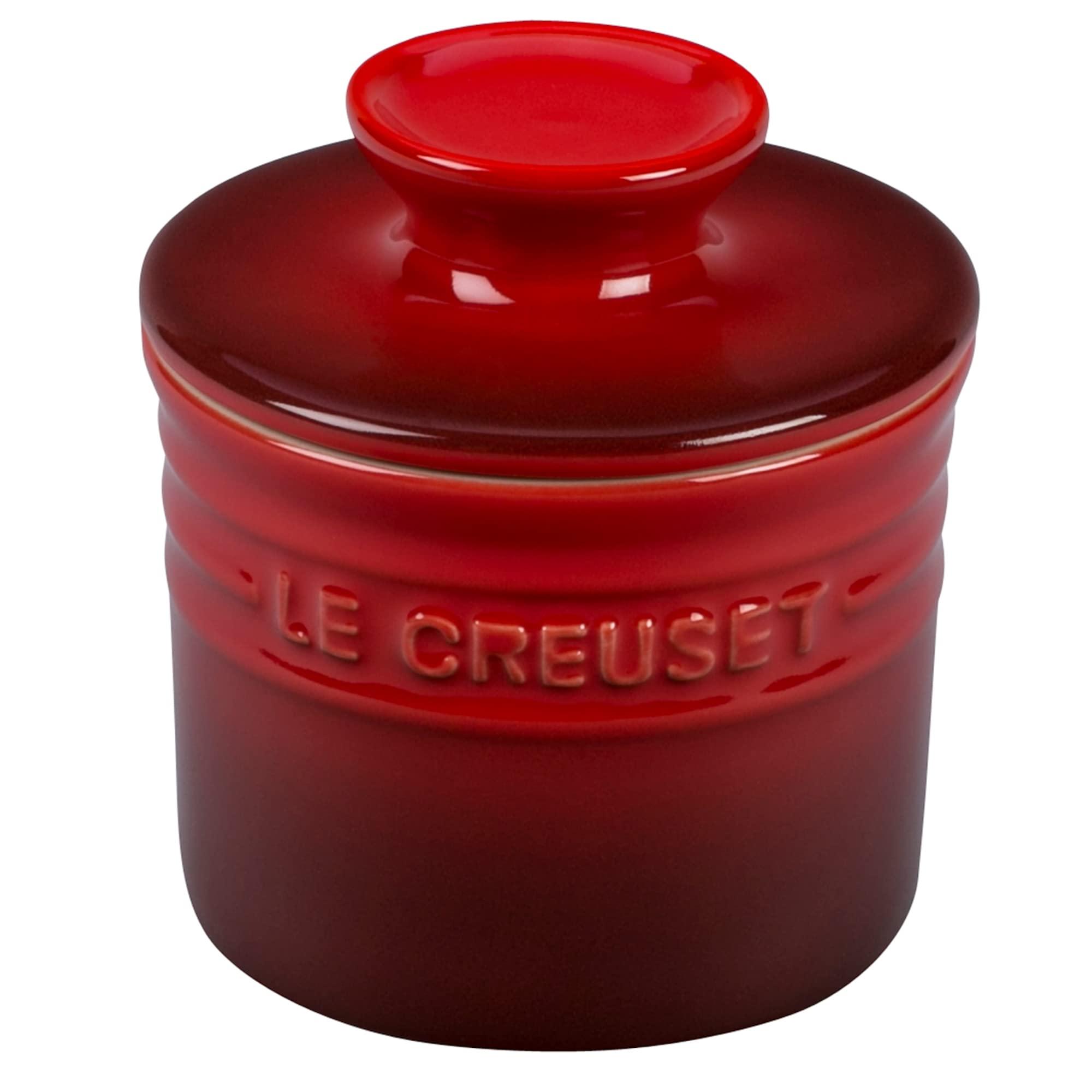 Le Creuset Le Creuset Stoneware Butter Crock, 6 oz., Cerise