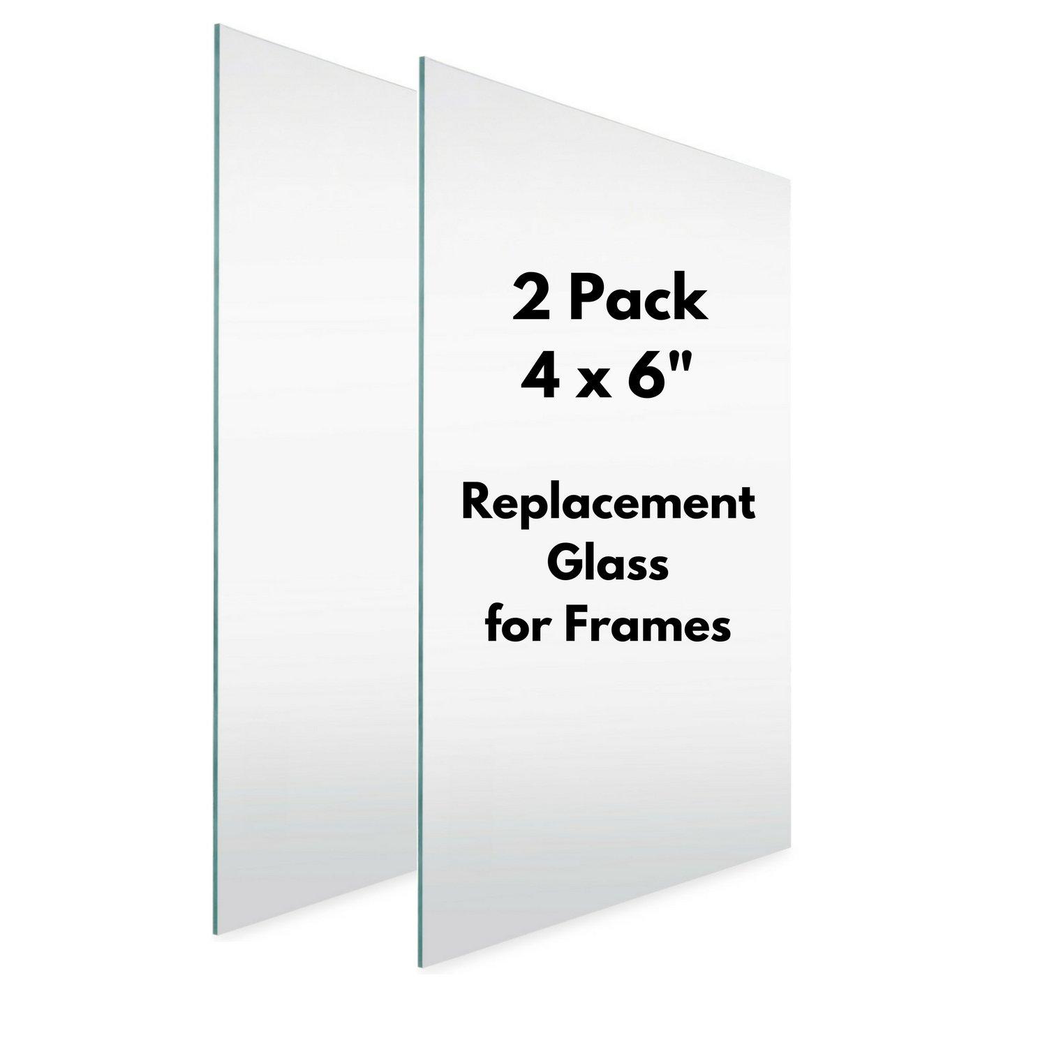 Icona Bay Icona Bay 4x6 Picture Frame Heat-Strengthened Glass Replacement (4 x 6, 2 Pack) 4 by 6 Photo Frame Replacement Glass, 4x6 Inches Real Glass Cover
