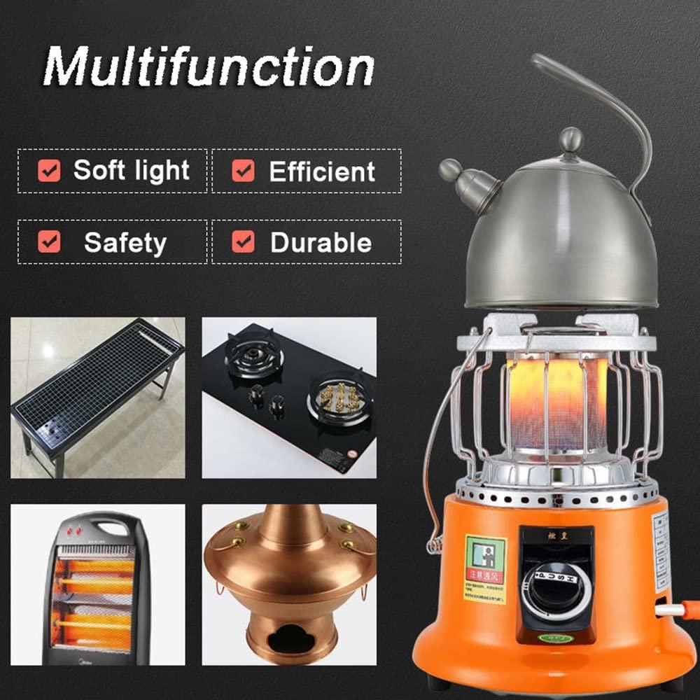 WEBUP WEBUP Indoor Gas Heater Portable Propane Heater Adjustable Heating Stove Ultra Quiet Radiant Heater Multifunction LP Gas Heater with Carrying Handle