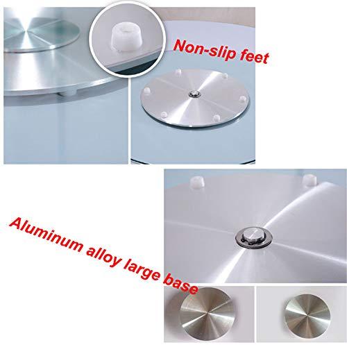 NWHJ 20inch-47inch Lazy Susan Turntable with Aluminum Alloy Bearing, Large tempered glass rotating Tray for Kitchen dining table, Smooth/Silent/Durable