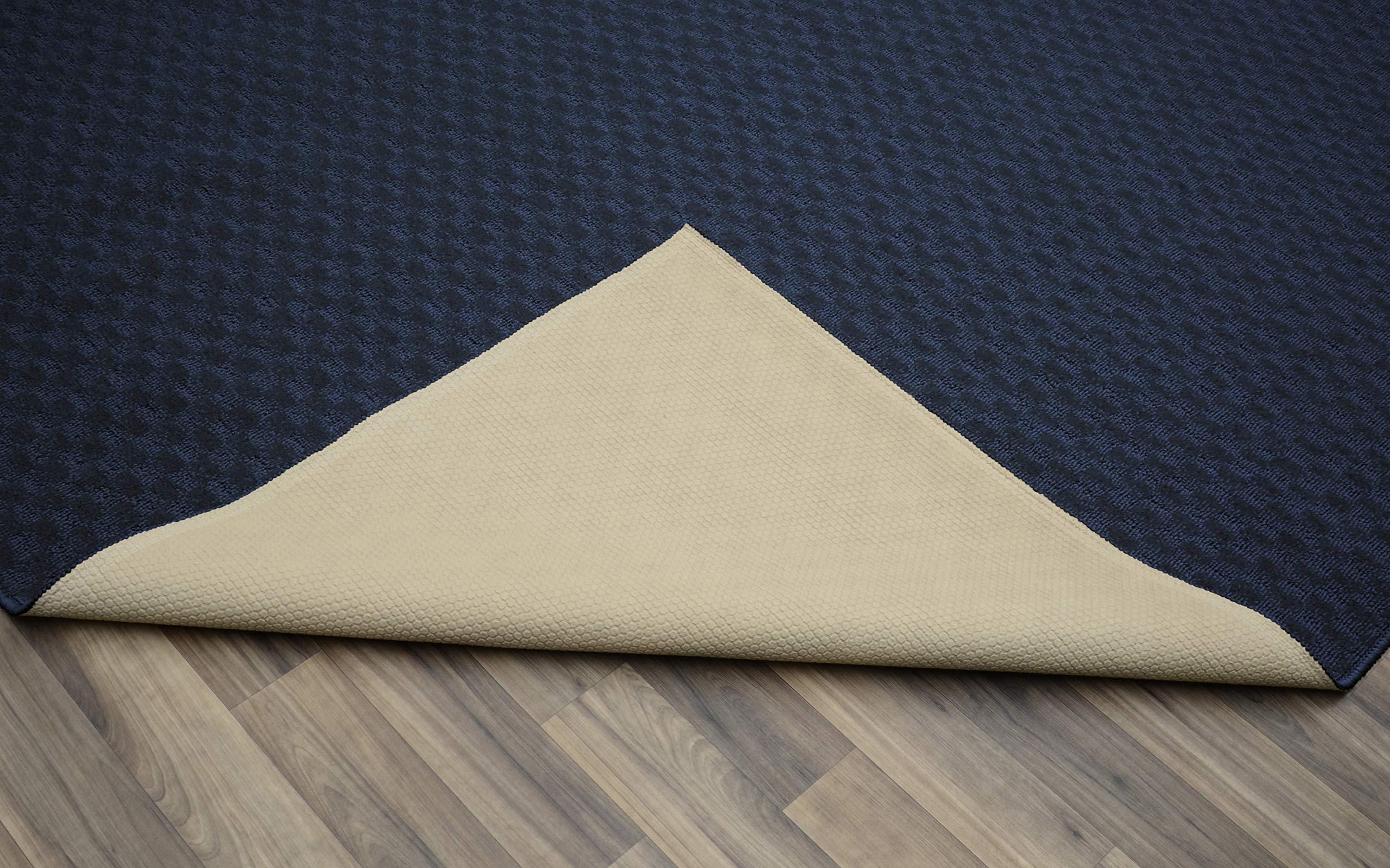 Garland Rug Garland Rug Medallion 7'6" x 9'6" Navy Non Slip Polypropylene Area Rug- Ideal for Living Rooms & Hallways, Stylish & Durable for High-Traffic Areas