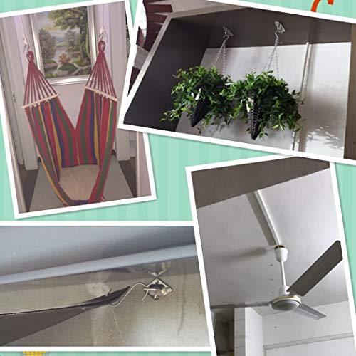 SeeRaphee Ceiling Wall Mount Hook Heavy Duty Anchor with Ring 5mm 3/16\" 304 Stainless Steel Great for Yoga Swings Hammocks/Boat Rigging/Marine Deck Hardware/Suspension Training Straps