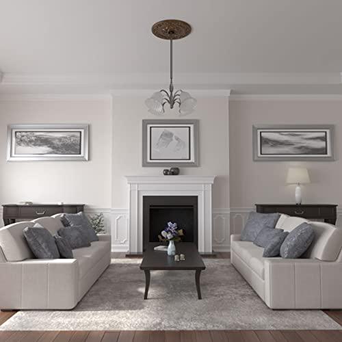 Ekena Millwork Ekena Millwork CM27SYRBC Sydney Ceiling Medallion, 27 3/4\"OD x 2\"P (Fits Canopies up to 5 3/4\"), Hand-Painted Root Beer Crackle