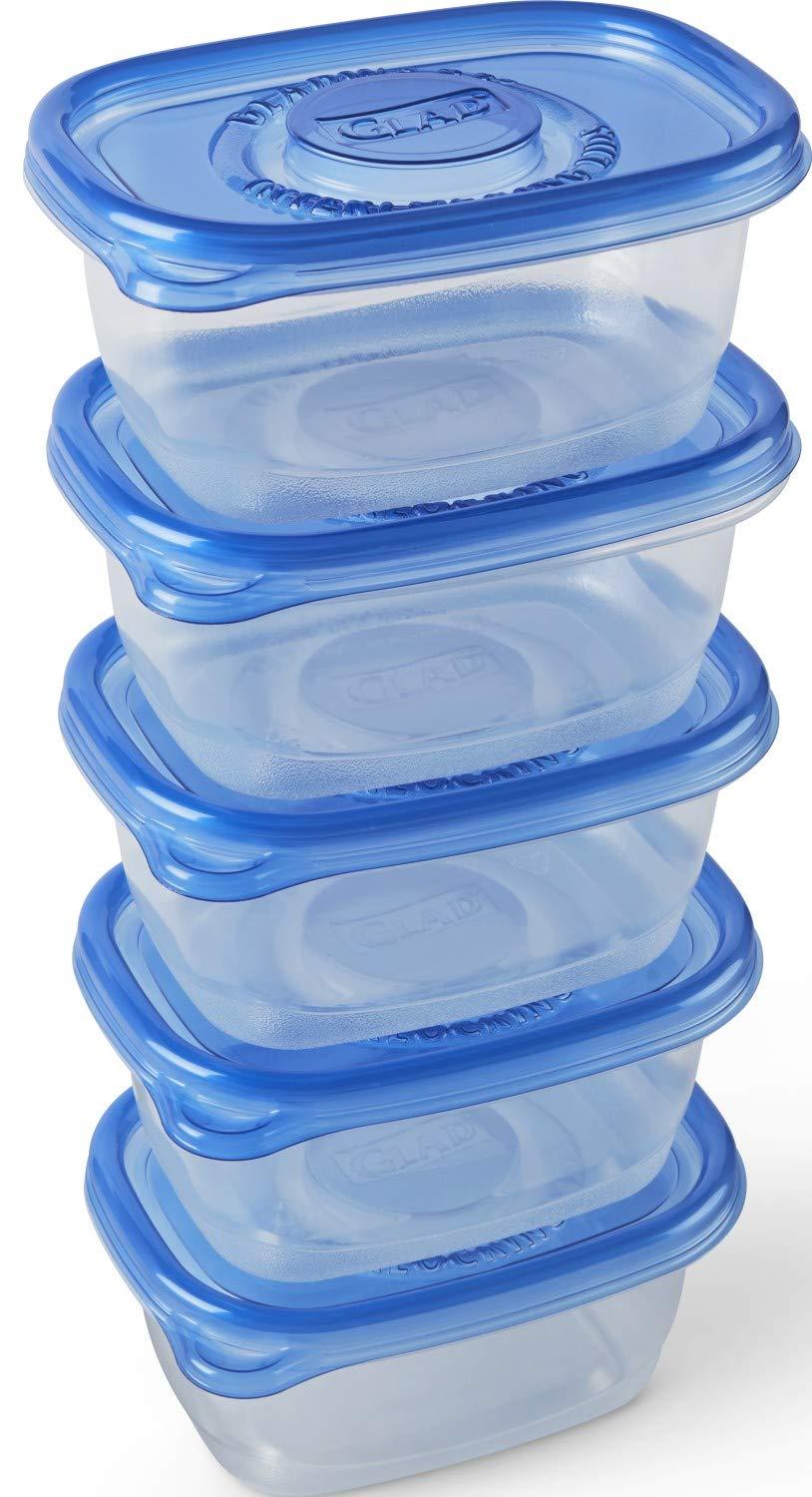 Glad Glad Food Storage Containers, 24 oz, 5 Count