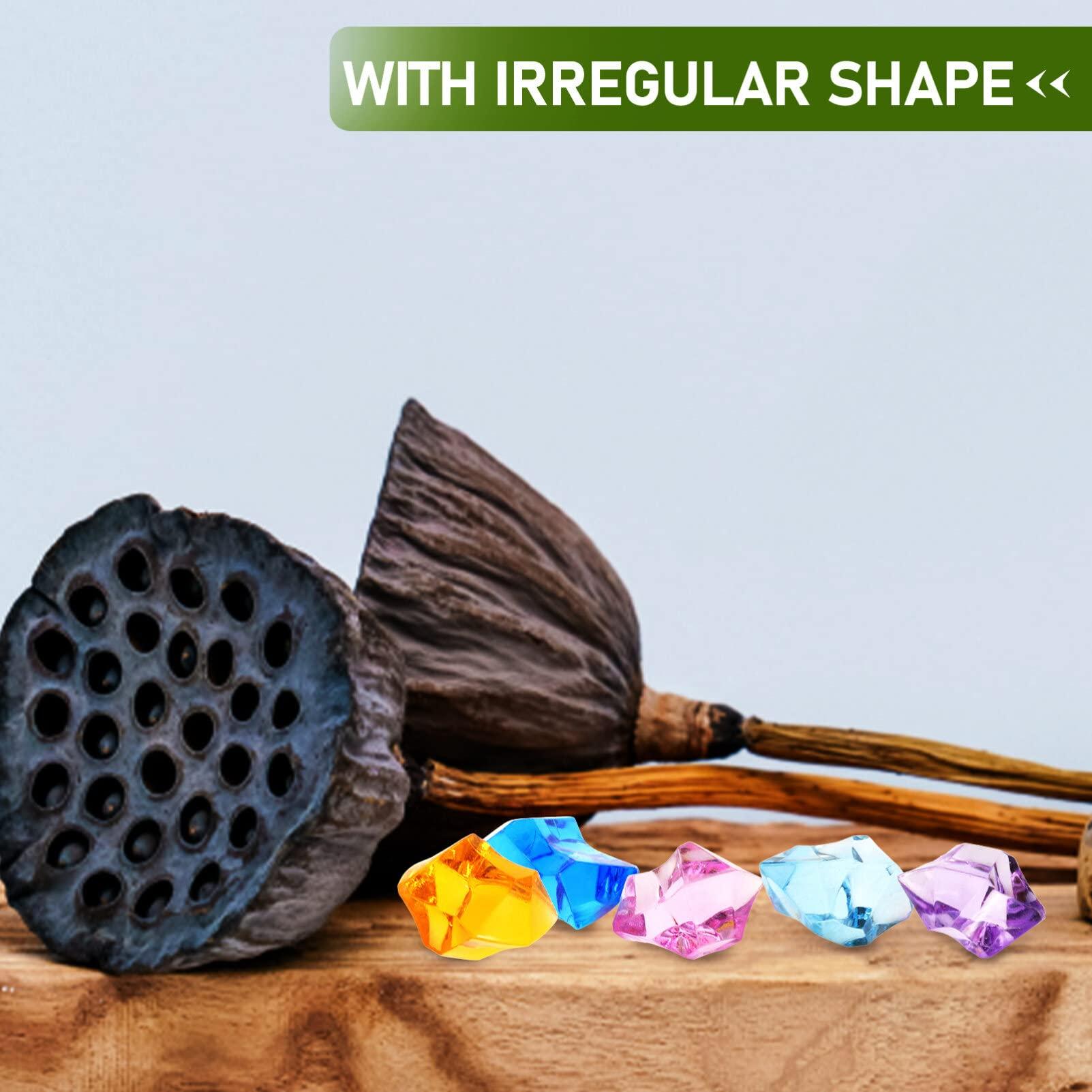 Didiseaon Didiseaon 1 Pack Plastic Ice Cubes Ice Cube Prop Fake Crushed Ice Rocks Clear False Ice Square Party Table Scatters Clear Vases for Flowers Faux Stone Ice Cubes Decor Banquet Table Irregular