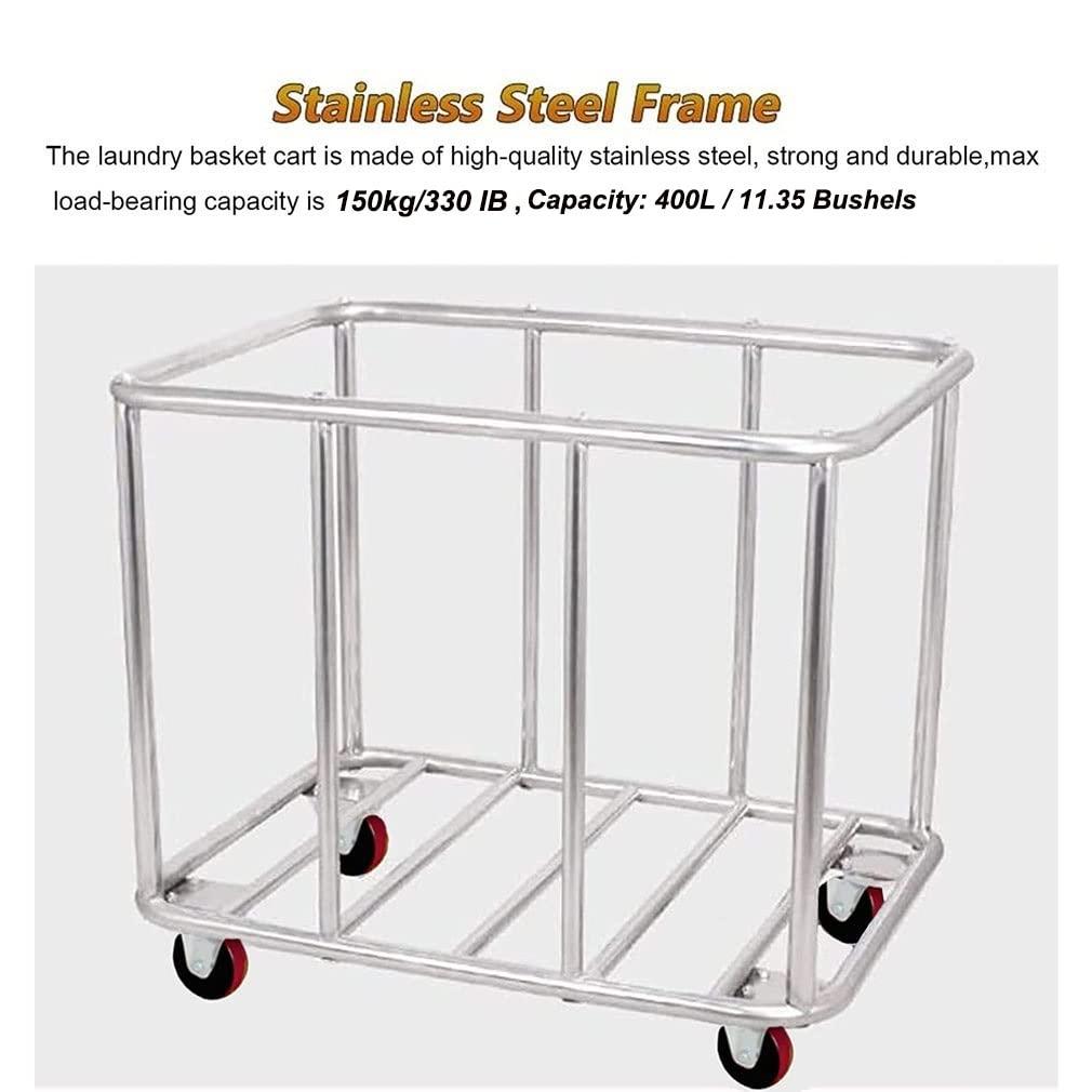 LUXUCURE Large Laundry Cart with Wheels,Heavy Duty Rolling Laundry Basket 400L Clothes Organize Truck for Home and Commercial Hotels Laundry Rooms