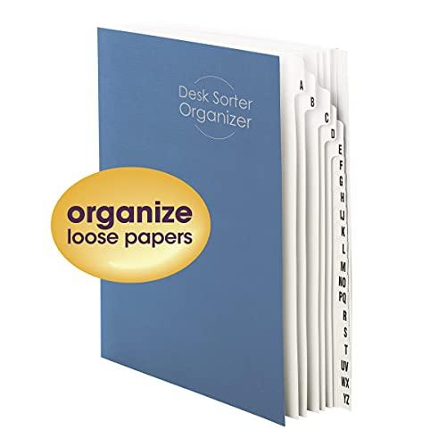 Smead Smead Desk File/Sorter, Alphabetic (A-Z), 20 Dividers, Letter Size, Dark Blue (89282)