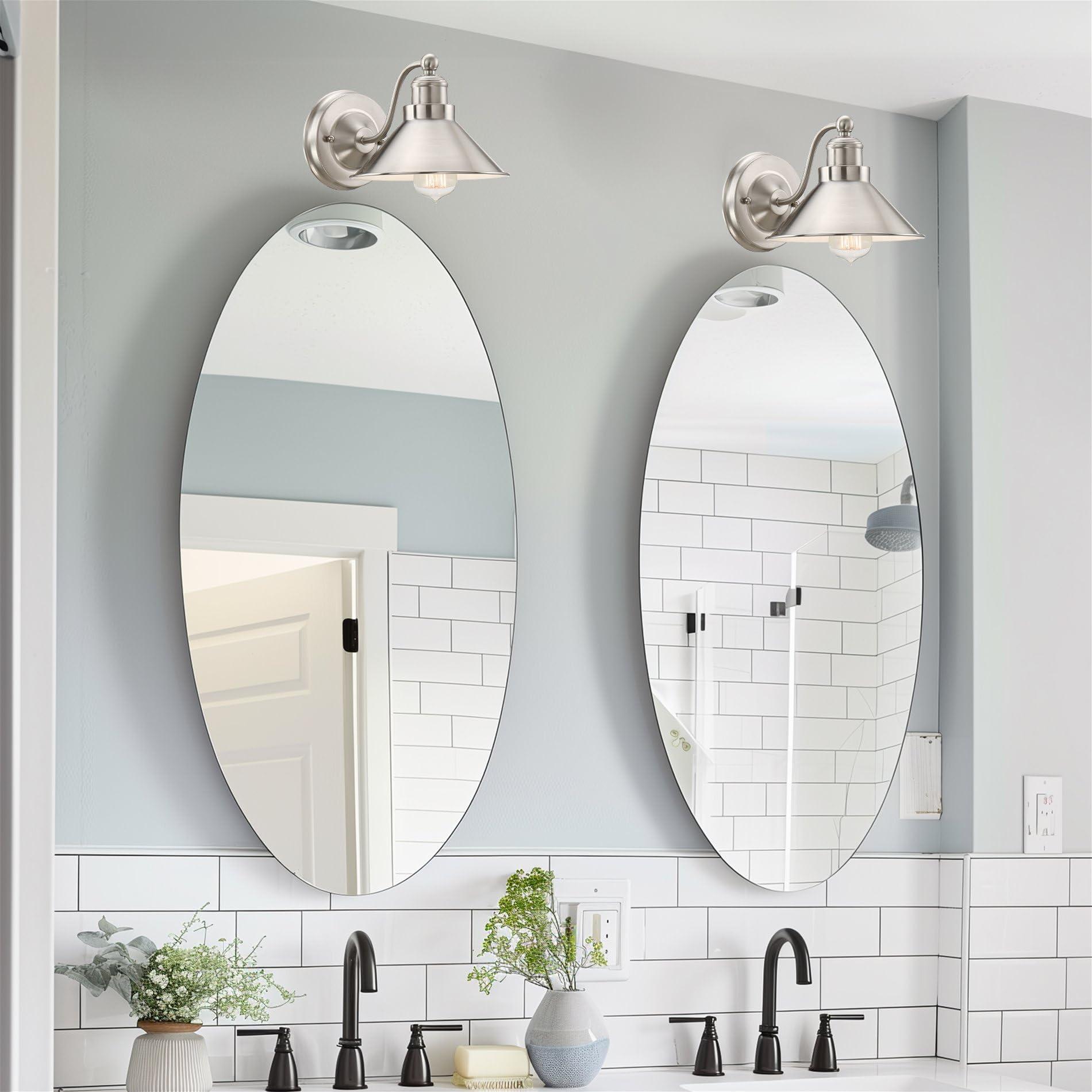 Kira Home Kira Home Welton 8.5\" Modern Industrial Wall Sconce, Brushed Nickel Finish