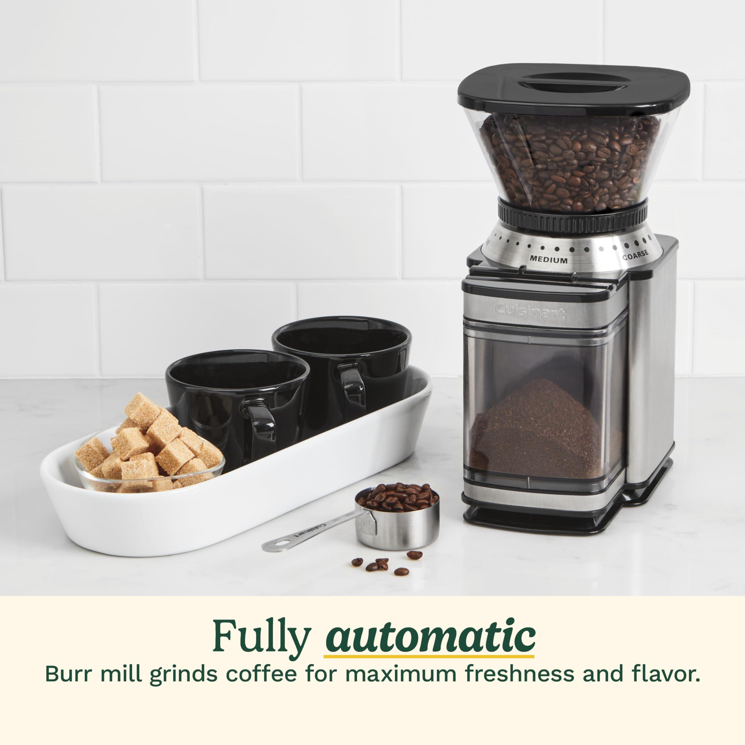 Cuisinart CUISINART Coffee Grinder, Electric Burr One-Touch Automatic Grinder with18-Position Grind Selector, Stainless Steel, DBM-8P1