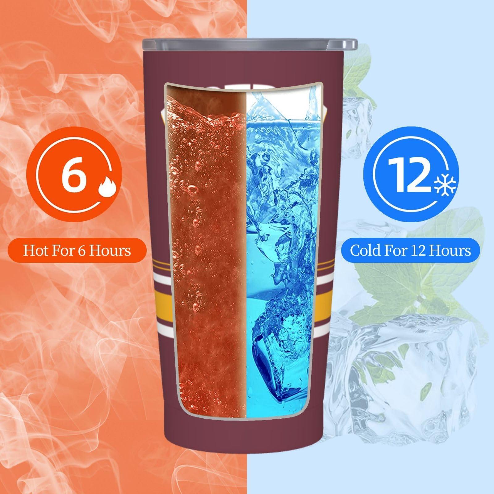 Midkepf Custom Tumbler, Personalized Name and Number Tumbler Cup, Customized Stainless Steel Travel Coffee Mug Keeps Drinks Cold and hot Gifts for Men Women Fans