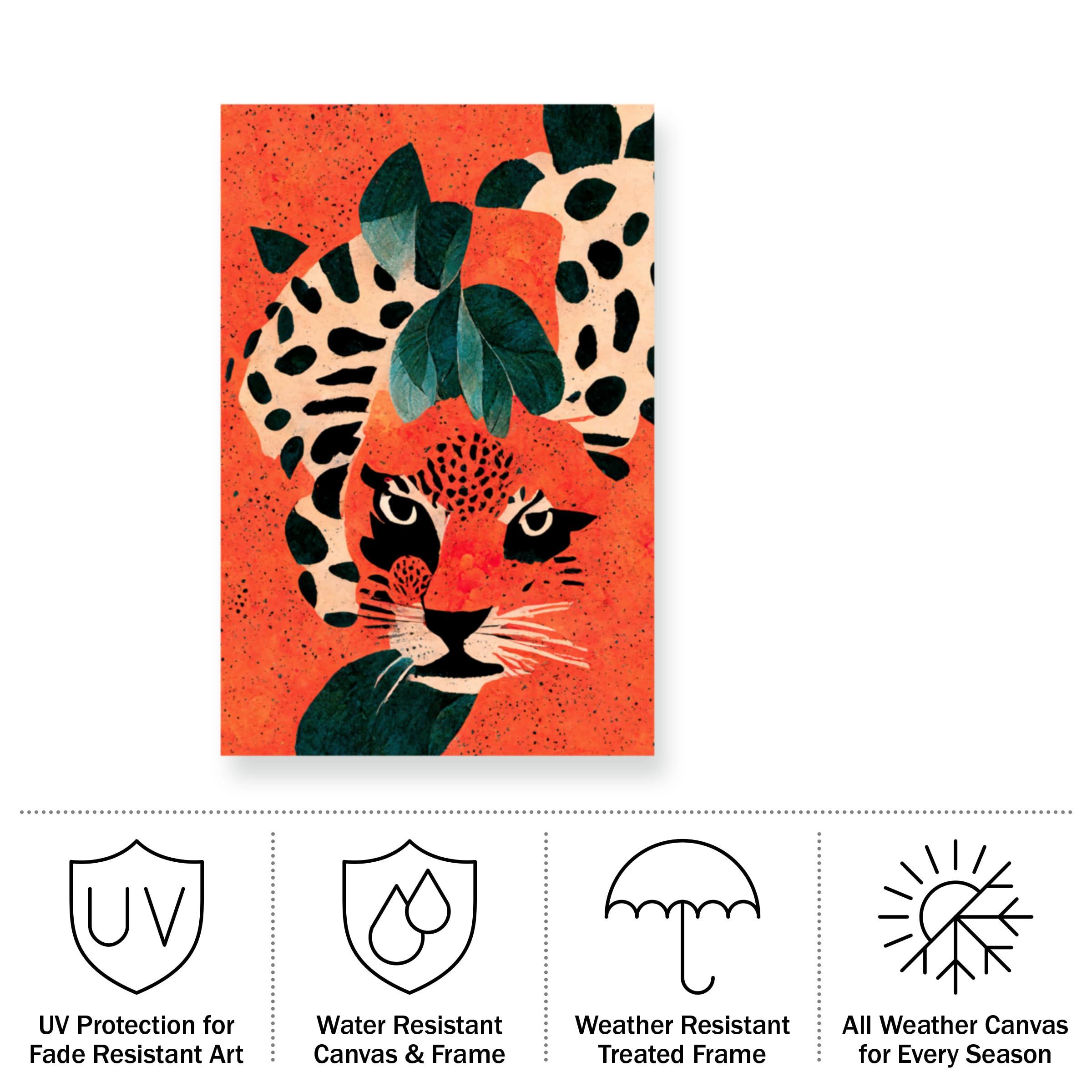 Trademark Fine Art Trademark Fine Art Outdoor Canvas Art - Treechild \'Hiding Leo\' Wall Art for Outdoor Spaces, Patios, or Gardens