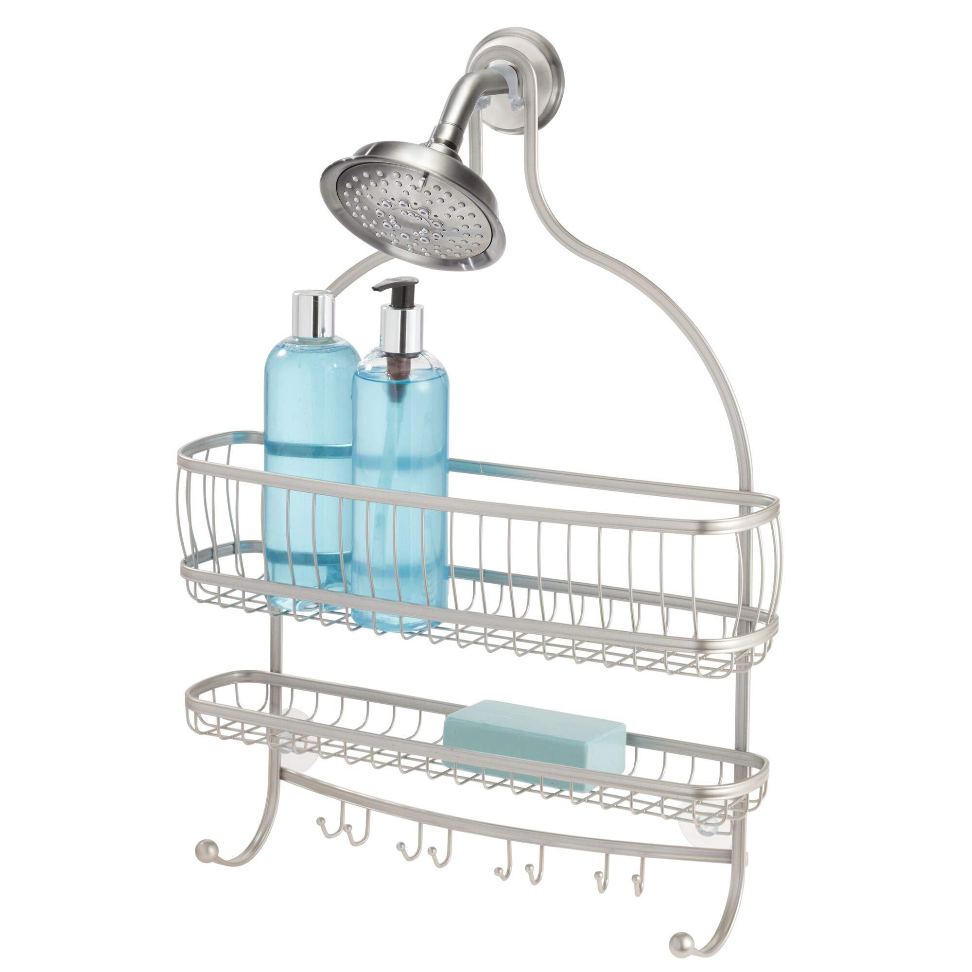 iDesign iDesign York Lyra Jumbo Hanging Shower Organizer - 16" x 4" x 22.5", Satin
