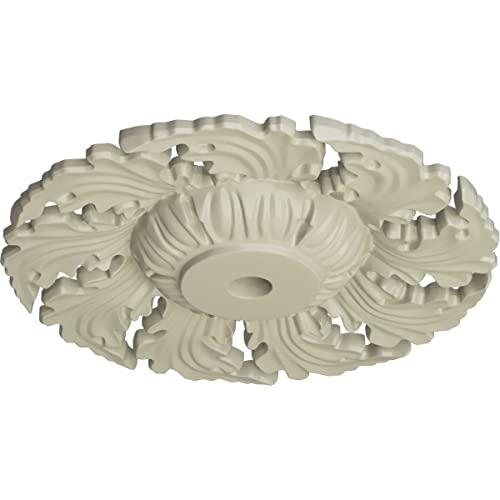 Ekena Millwork Ekena Millwork CM14NECYF Needham Ceiling Medallion, 14 5/8\"OD x 2 1/4\"P (Fits Canopies up to 4 1/4\"), Hand-Painted Clear Yellow
