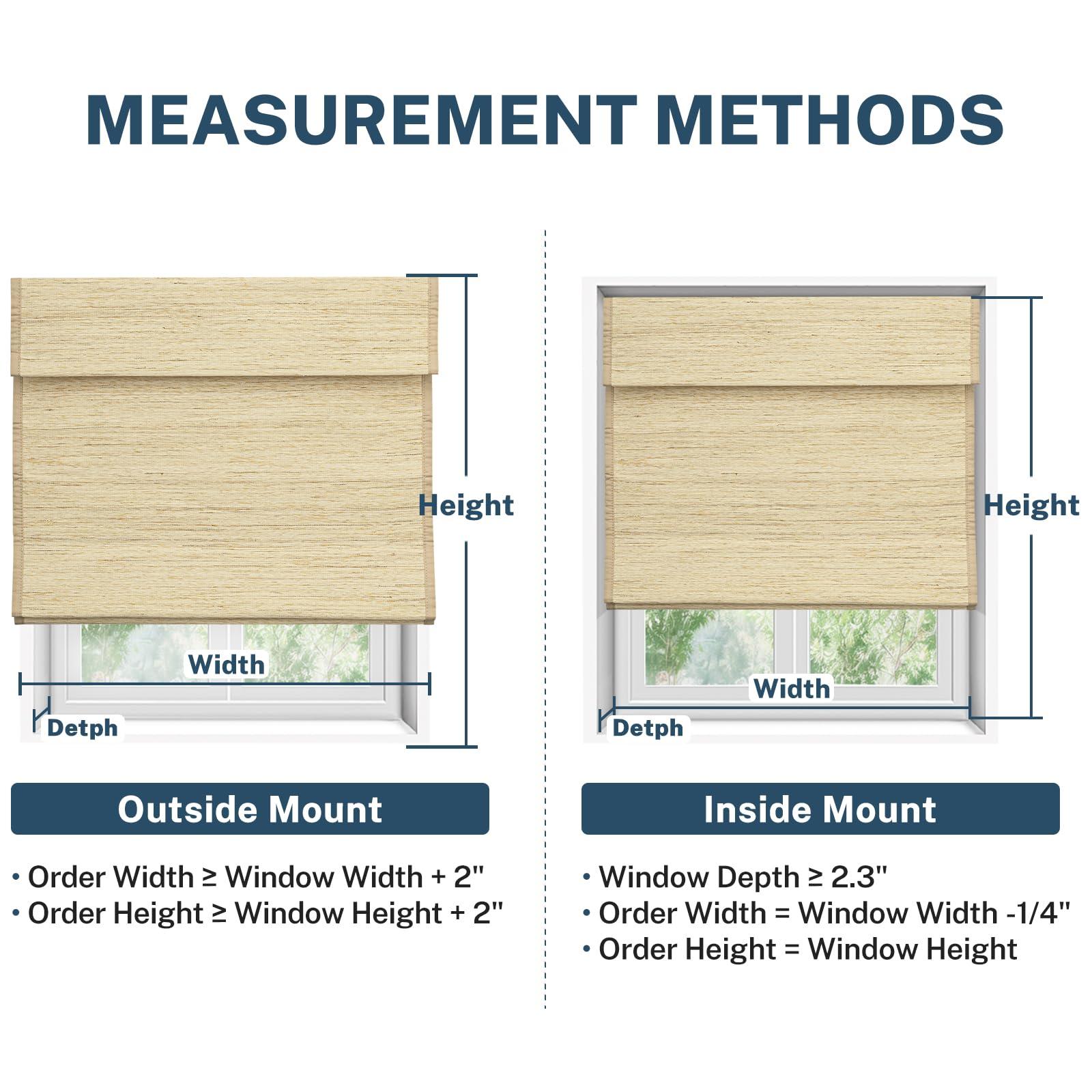 Pasoun Pasoun Cordless Roman Shades Custom Natural Linen Weaving Roman Blinds Blackout Room Darkening Window Blind Privacy Roll UP Shade for Windows Bedroom Kitchen (Beige Stripe, 22" W x 72" H)